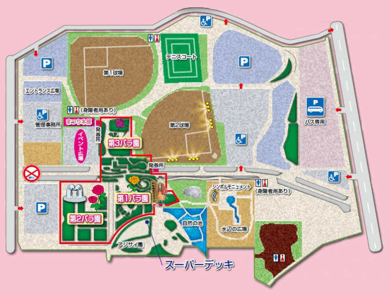 伊奈町バラ園マップ